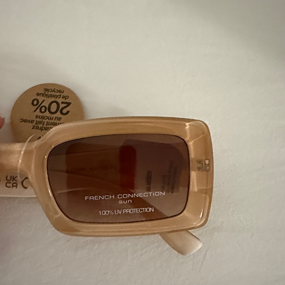French Connection Tan Sunglasses with Brown Lenses - Picture 3 of 4